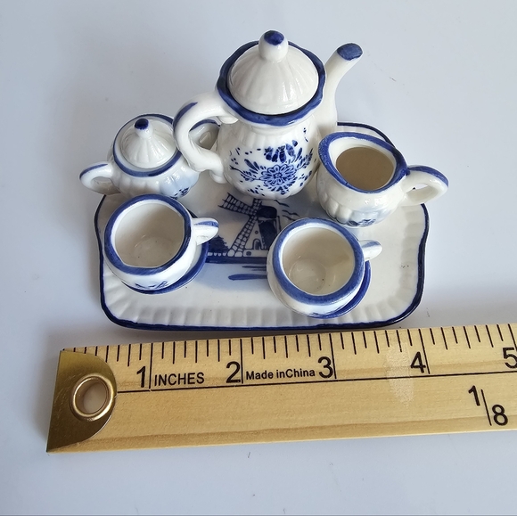 Doll Porcelain Tableware Set Porcelain Holland Toys Vintage - Picture 2 of 6